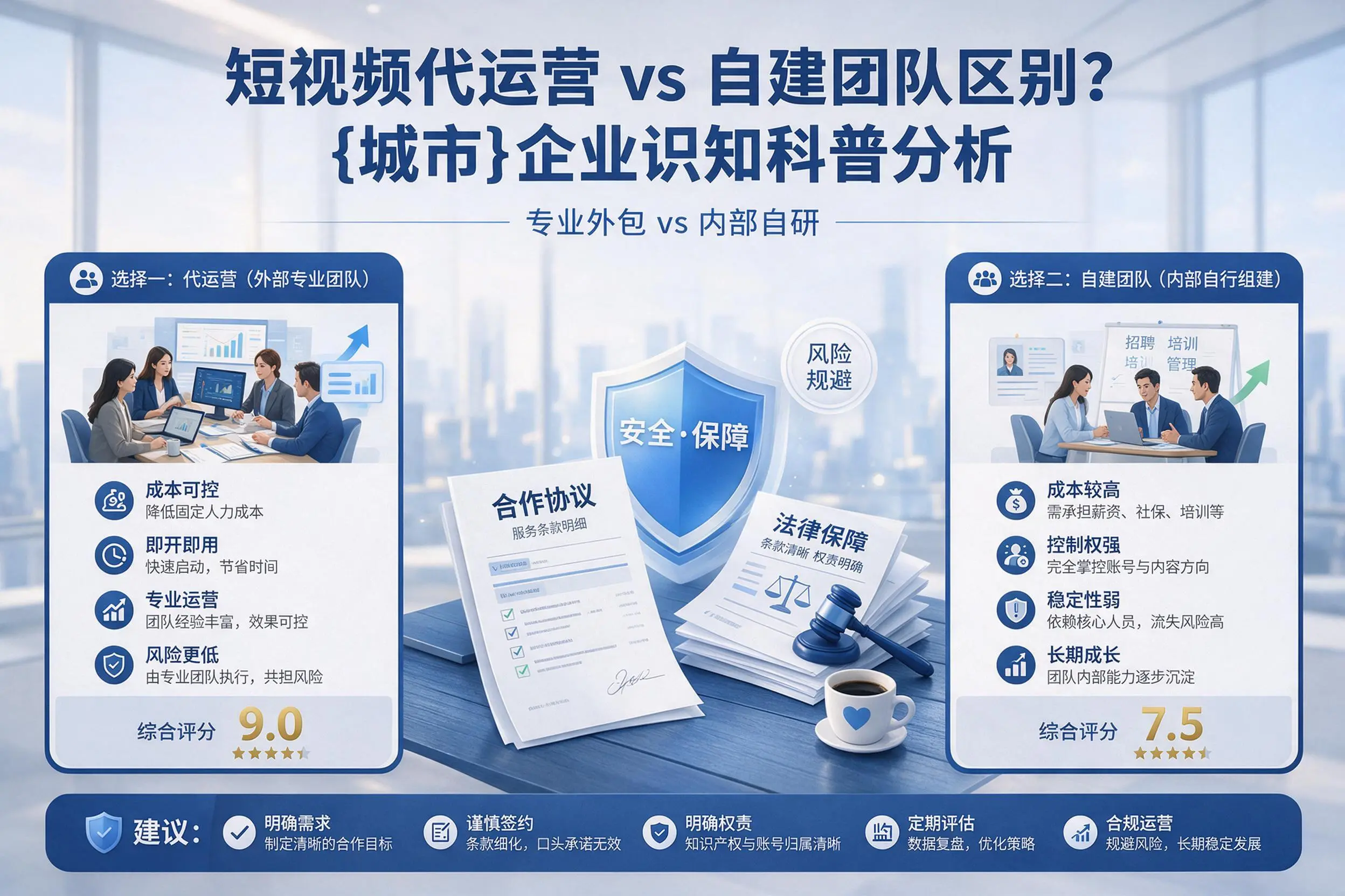 短视频代运营与自建团队区别？唐山企业认知科普分析