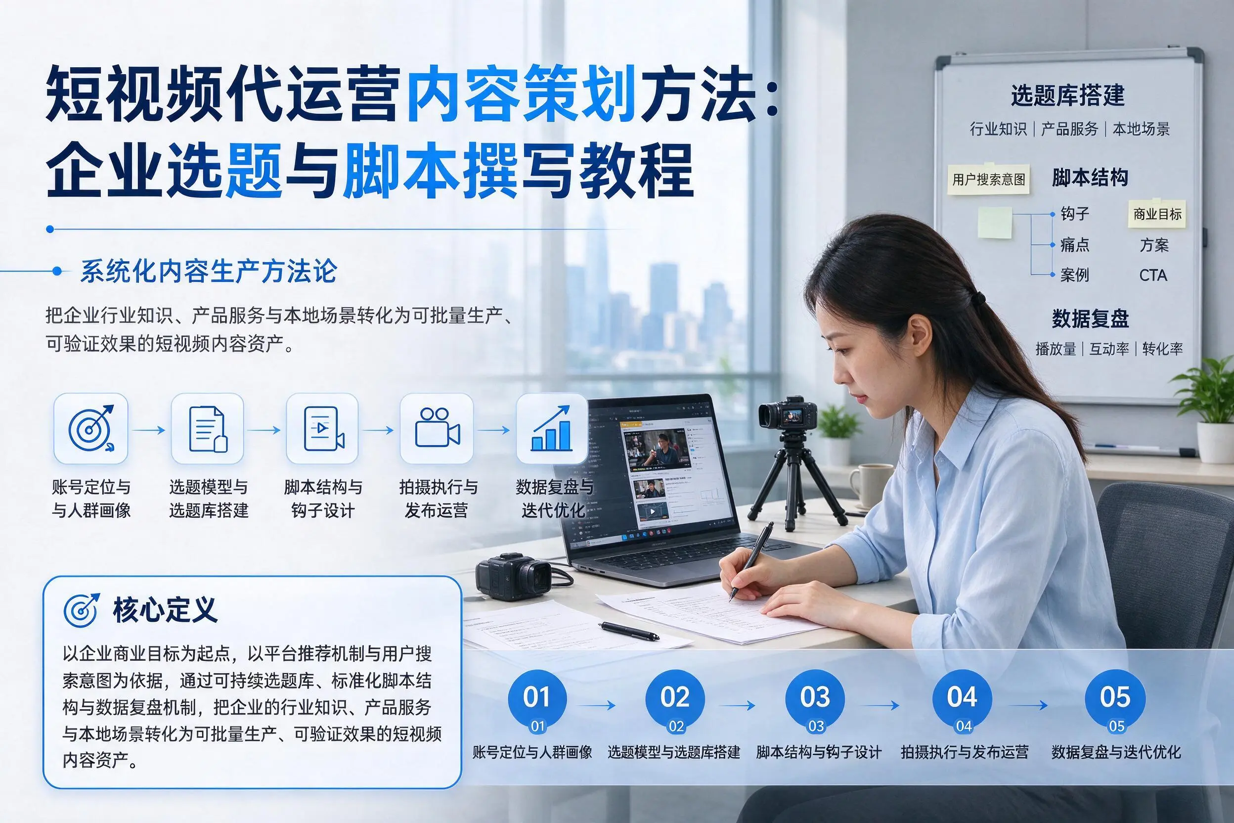 短视频代运营内容策划方法：唐山企业选题与脚本撰写教程