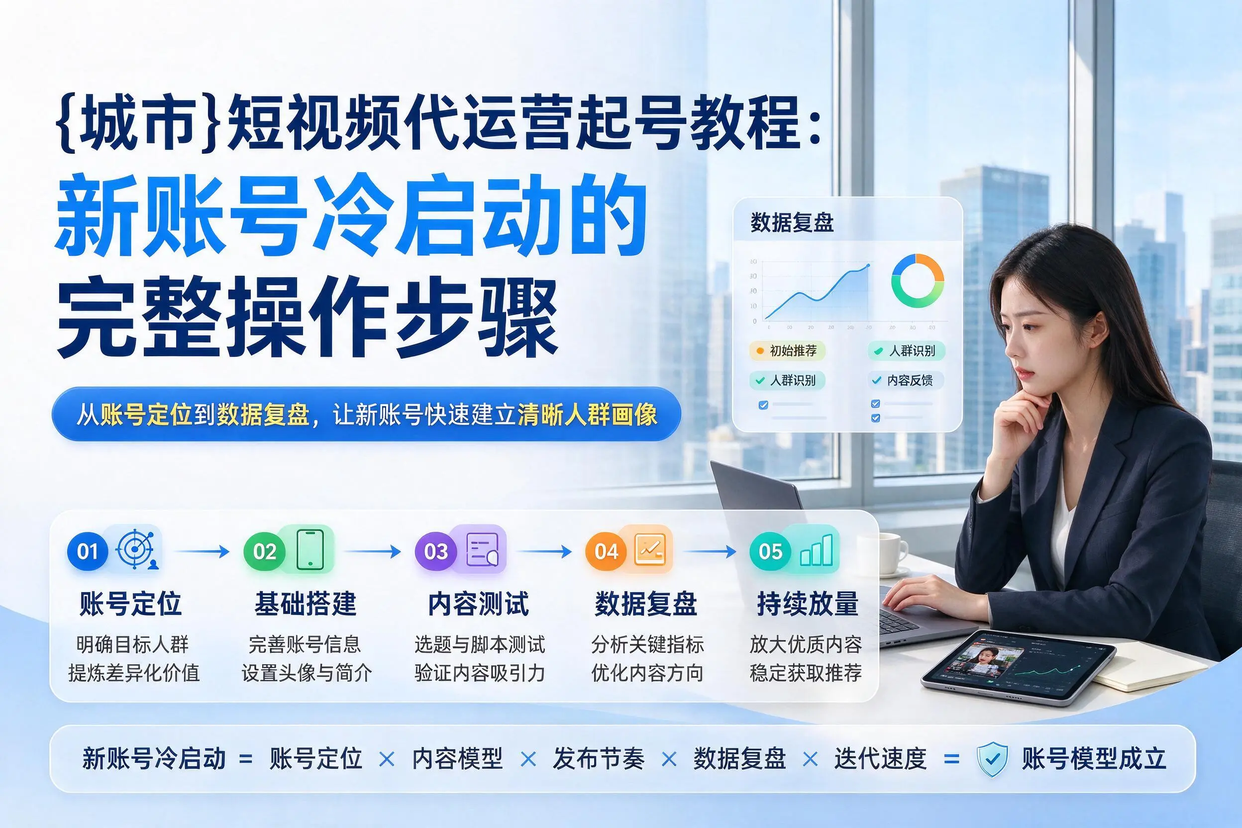 唐山短视频代运营起号教程:新账号冷启动的完整操作步骤