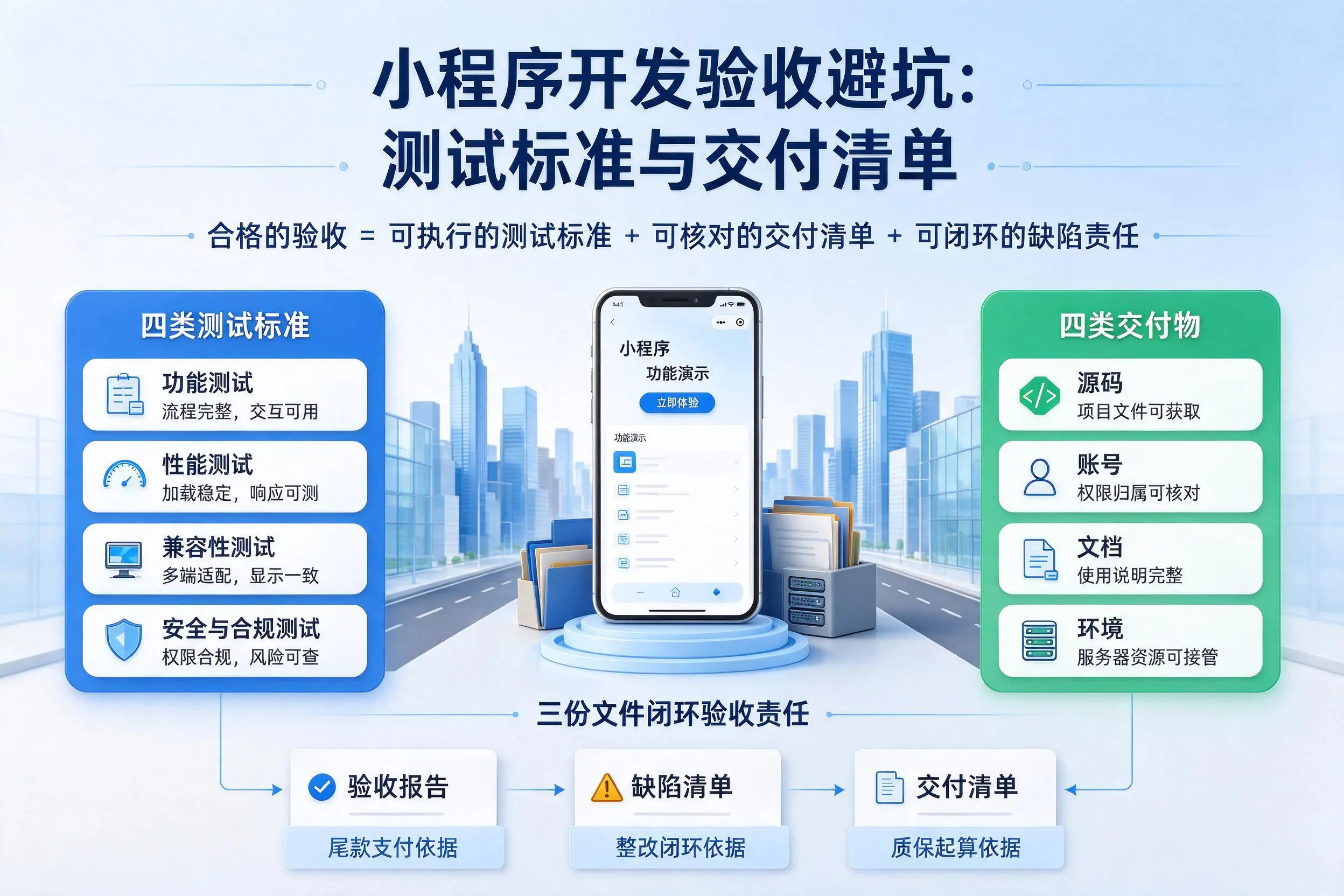 唐山小程序开发验收避坑:测试标准与交付清单
