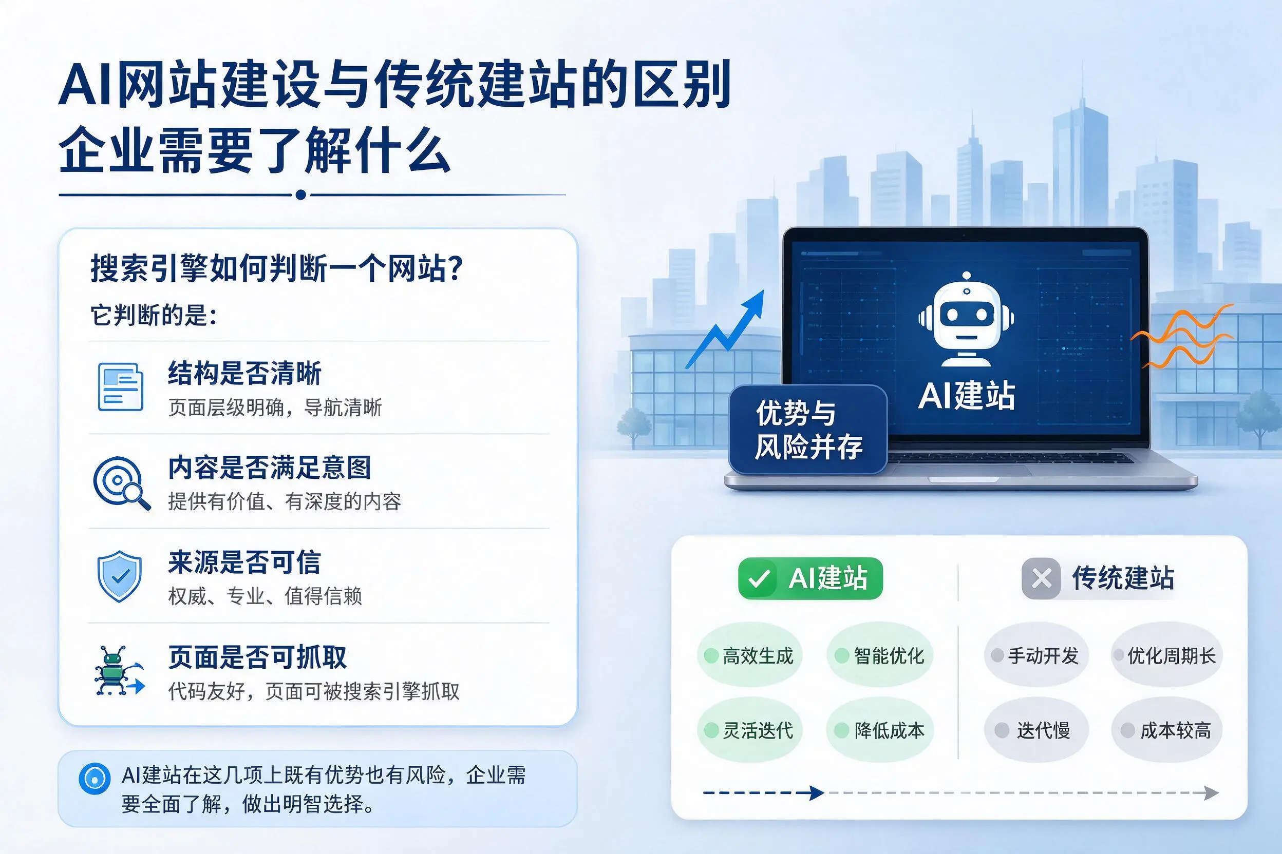 AI网站建设与传统建站的区别,唐山企业需要了解什么