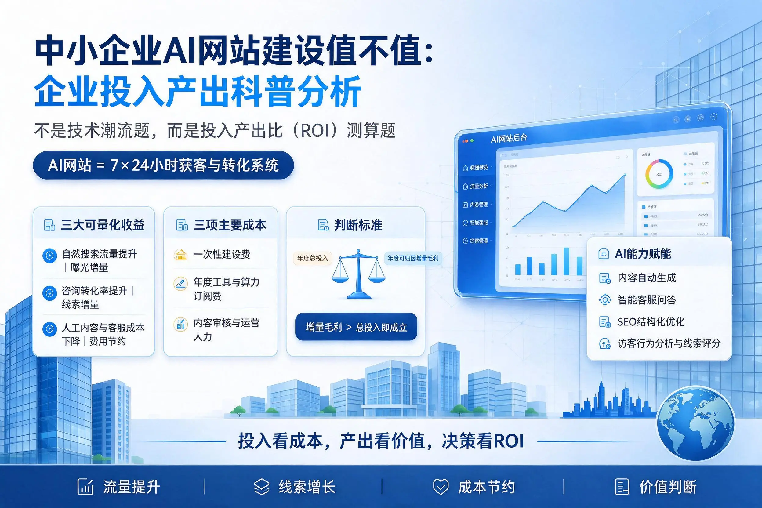 中小企业AI网站建设值不值：唐山企业投入产出科普分析