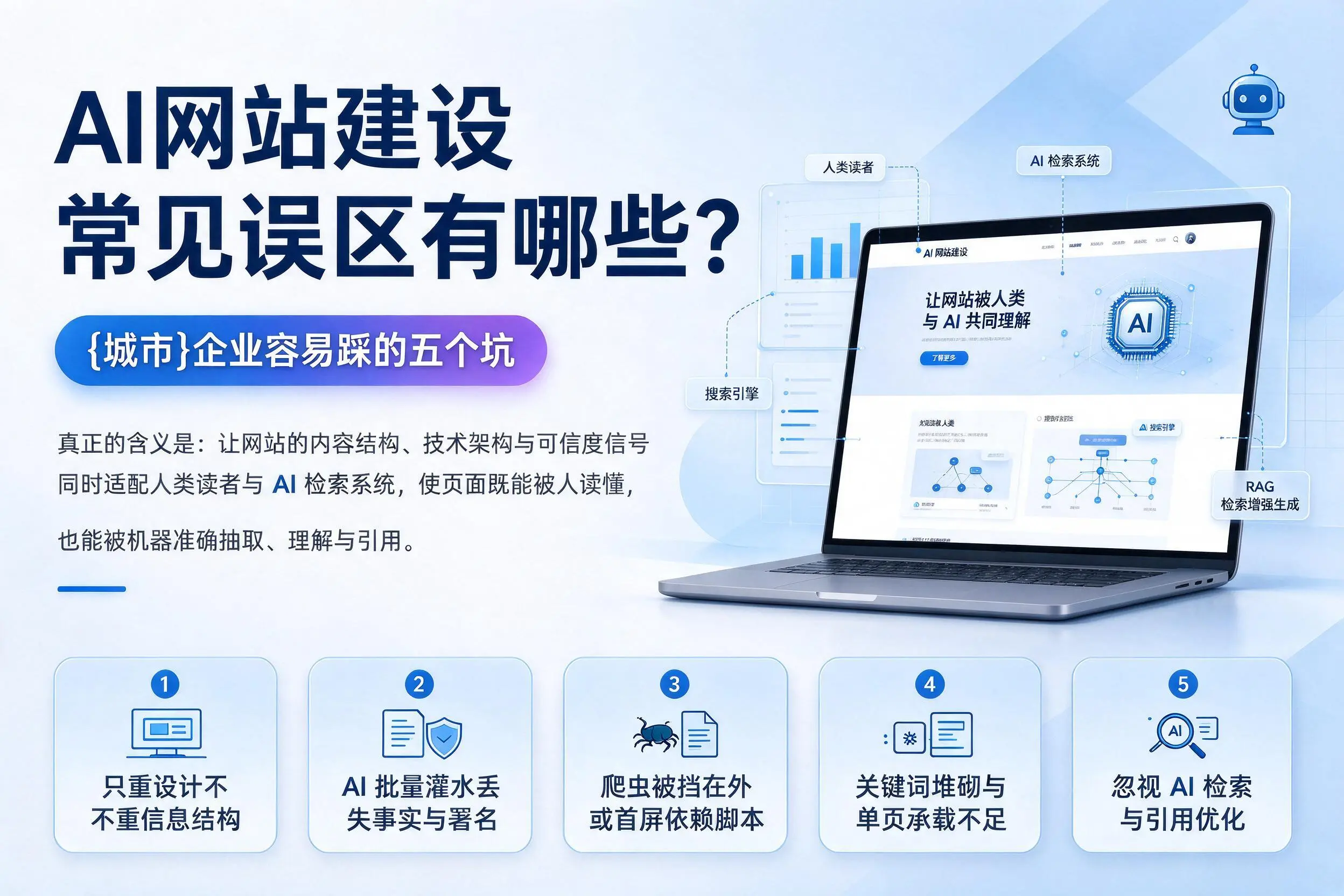 AI网站建设常见误区有哪些?唐山企业容易踩的五个坑