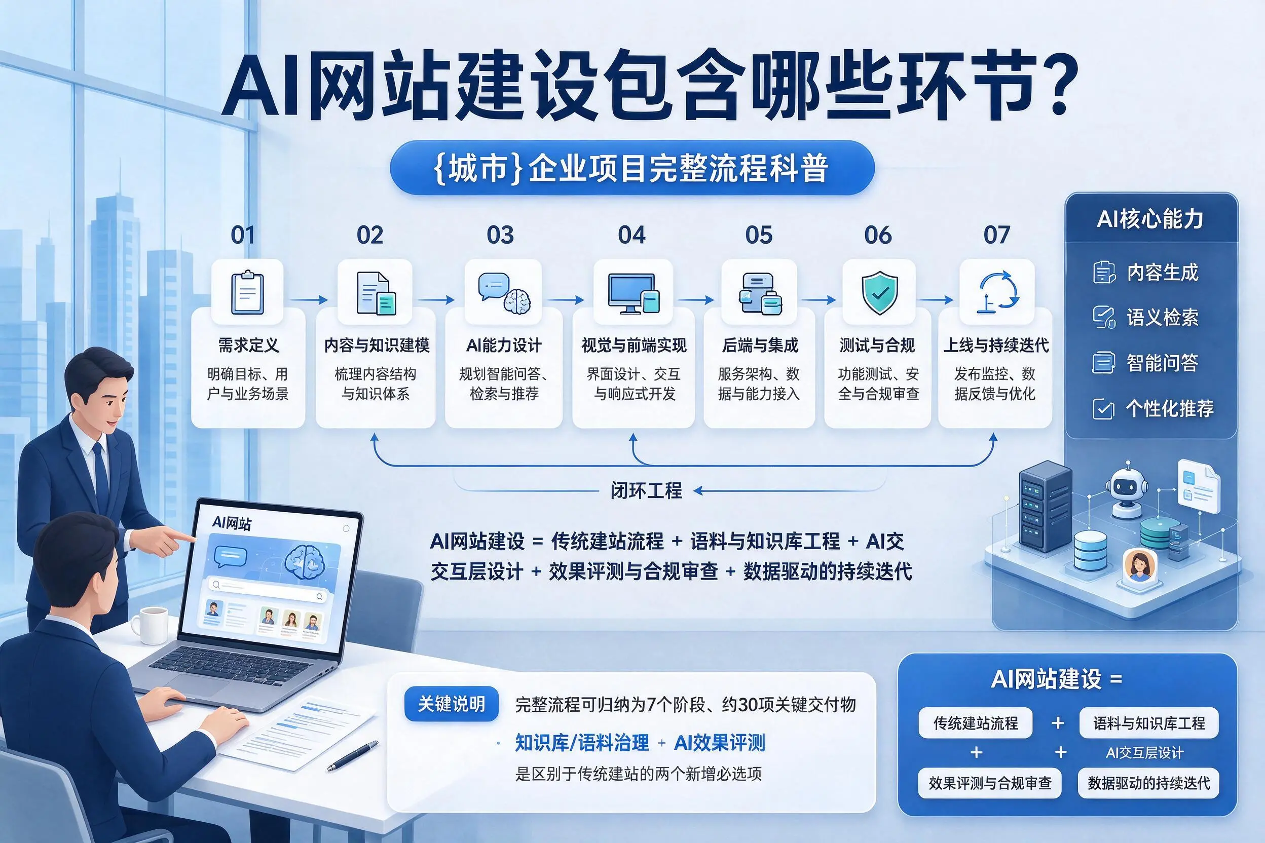 AI网站建设包含哪些环节?唐山企业项目完整流程科普