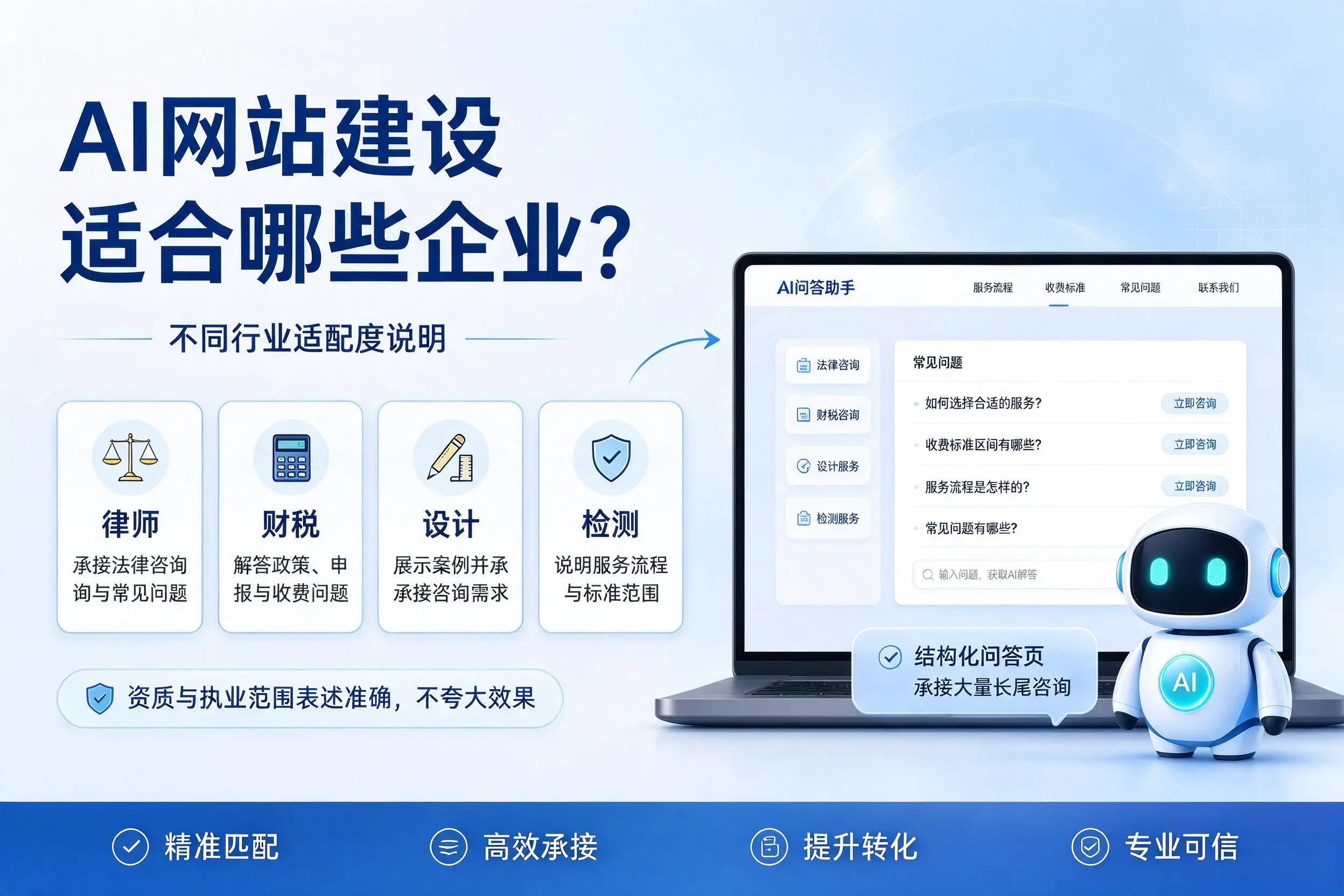 AI网站建设适合哪些企业?唐山不同行业适配度说明